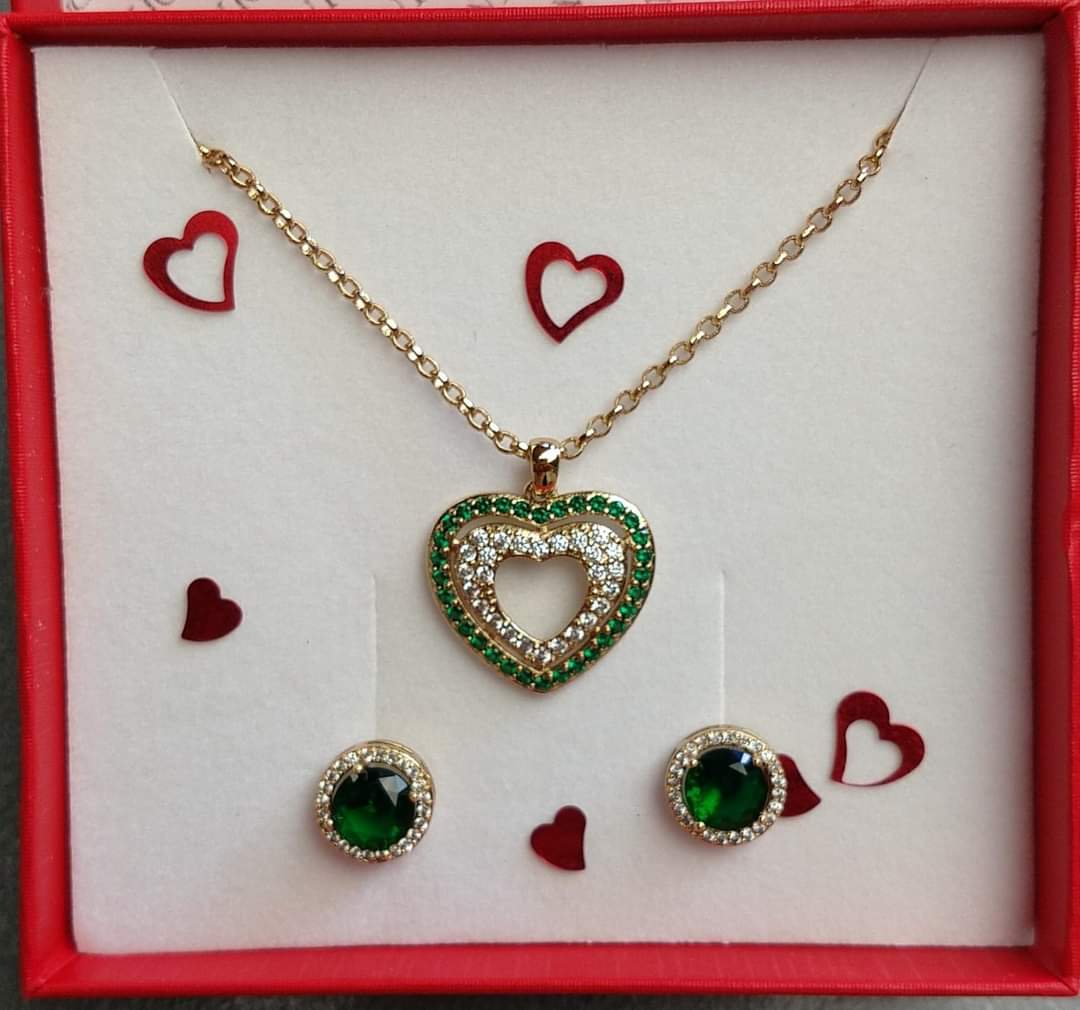 Conjunto Corazon Esmeralda