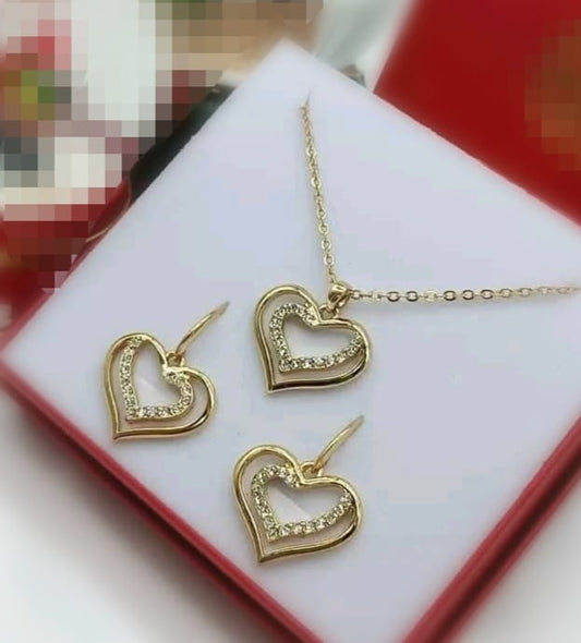 Conjunto Corazones Colgantes